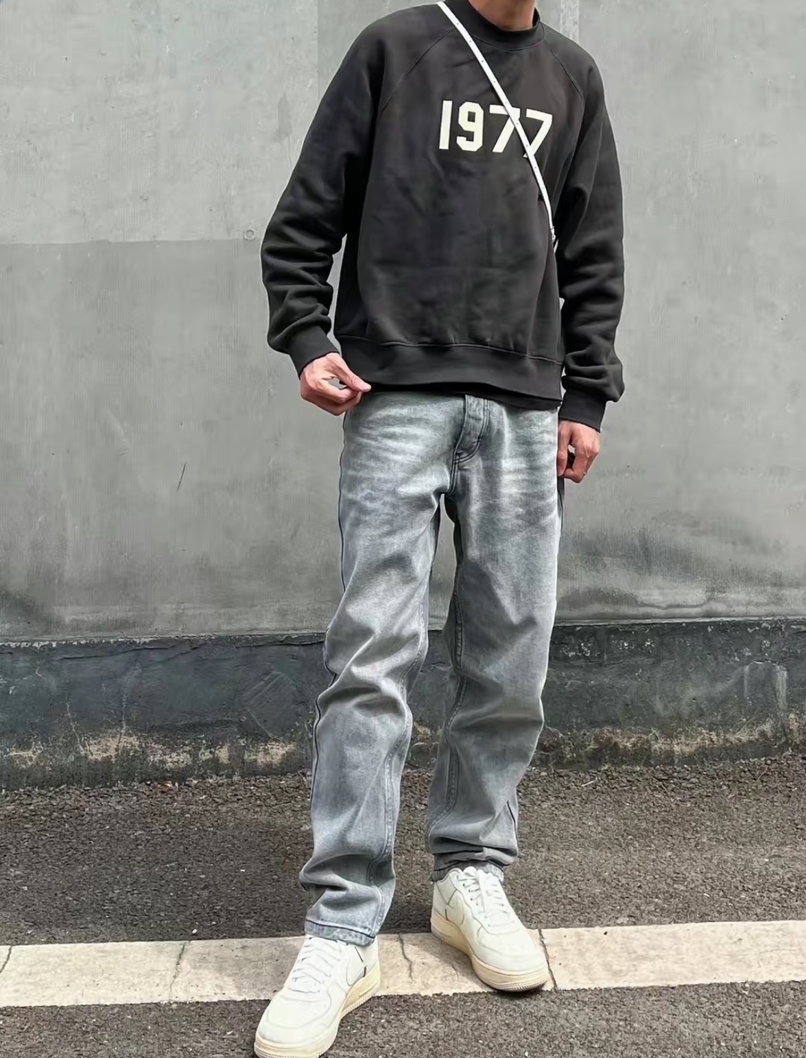 Ess3nt1als F0G 1977 flocking plus fleece sweater