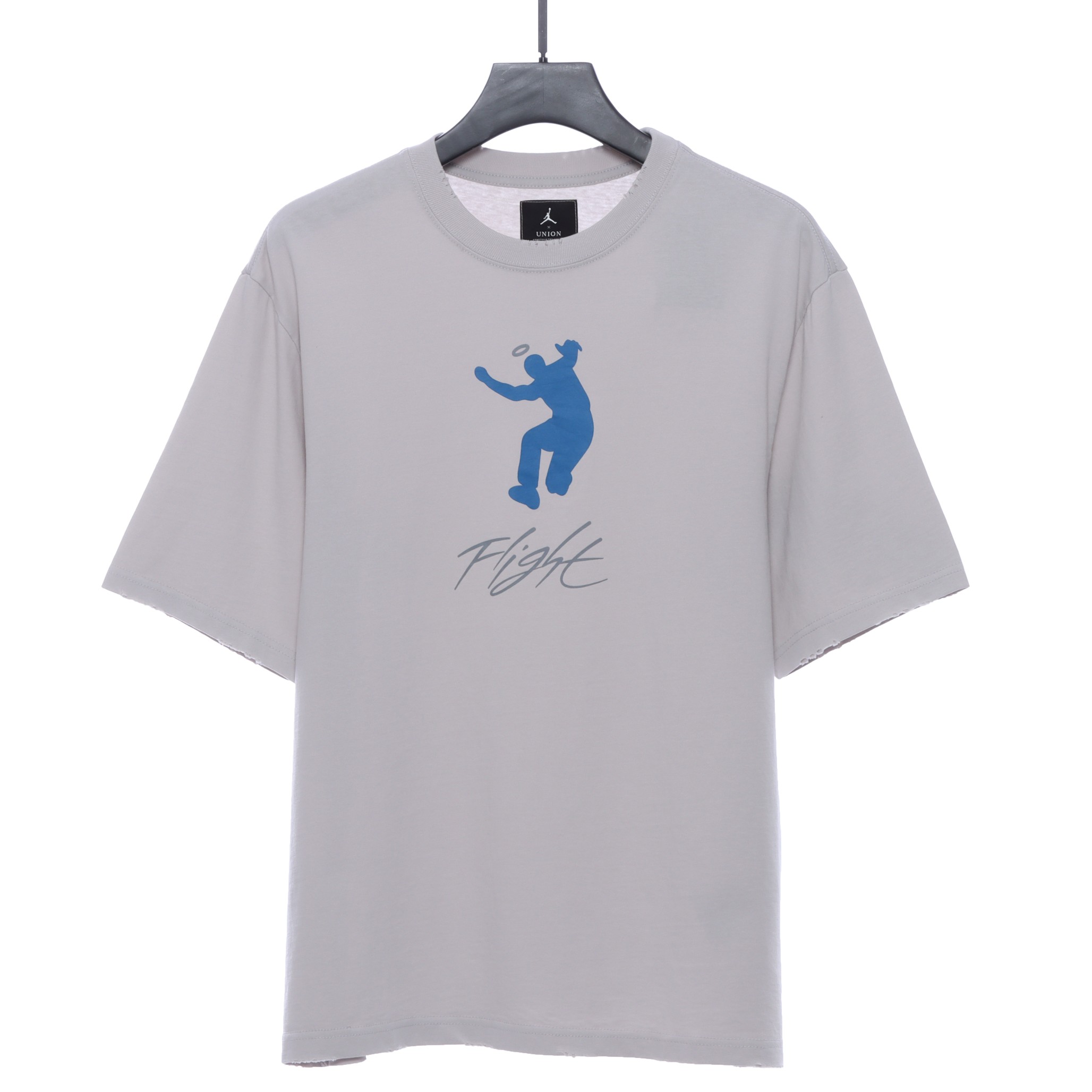 Aj UNION character letter print short sleeve