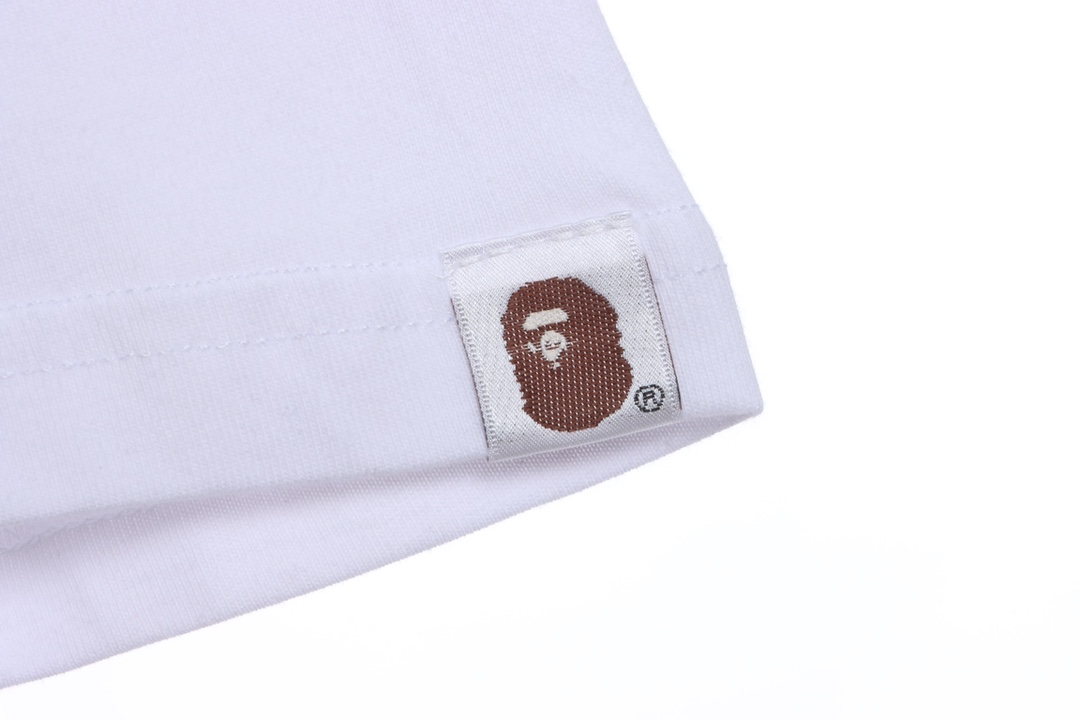 BAPE camouflage ape head reflective letter printing short sleeves
