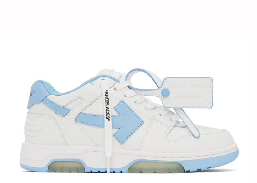 OFF-WHITE White & Blue Out Of Office Sneakers