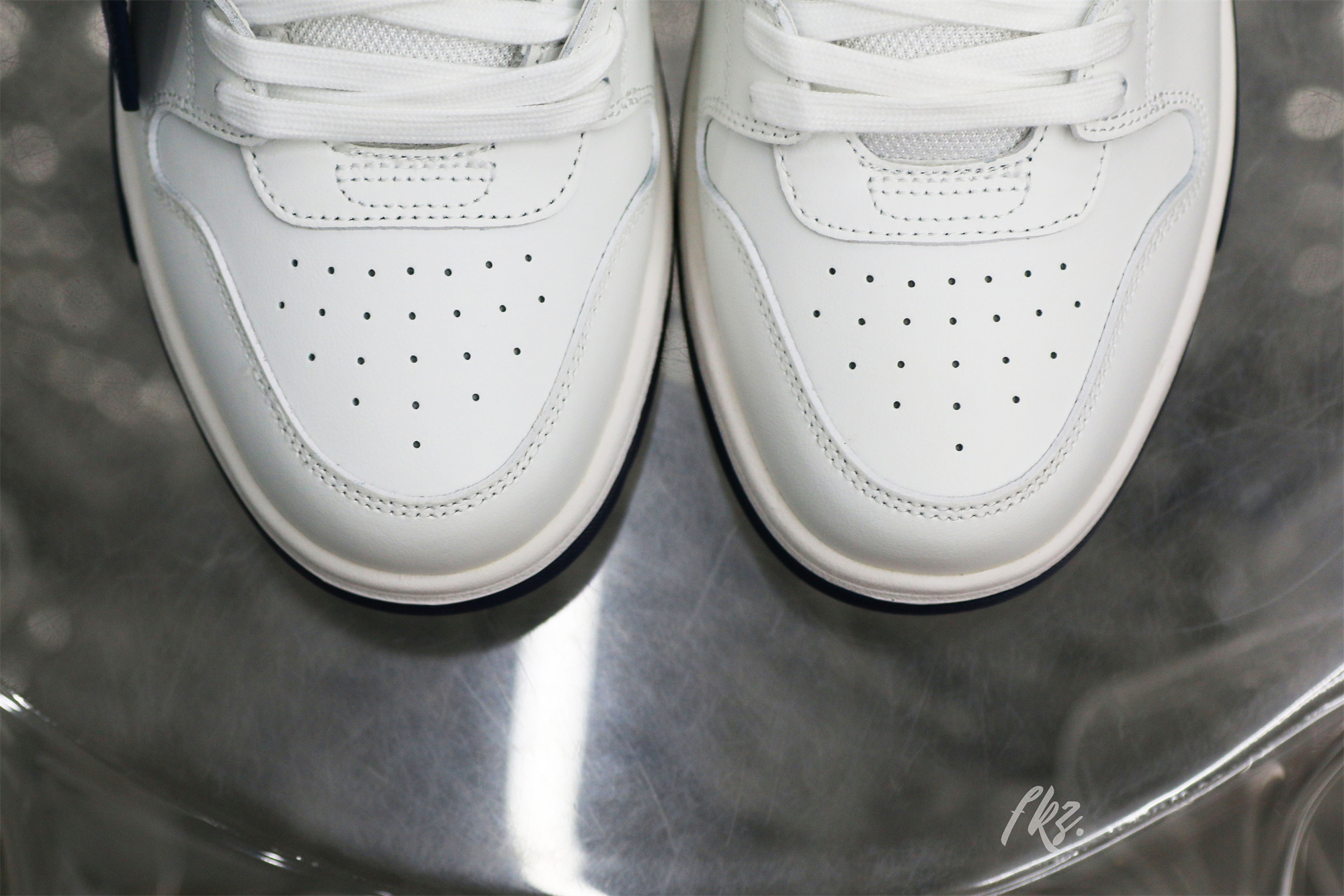 Off-White White Navy Blue Out Of Office Sneaker