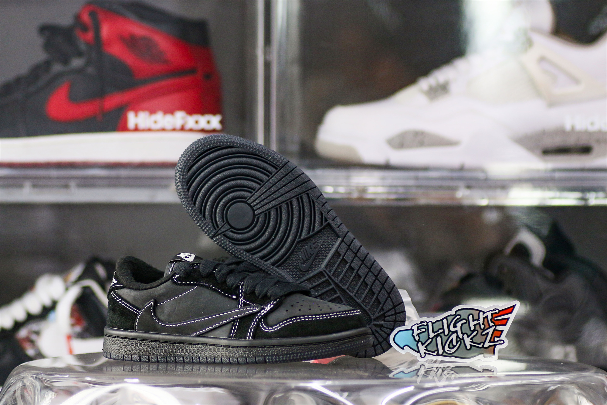Travis Scott x Jordan 1 Retro Low OG SP Black Phantom Kid (LN5 A1)
