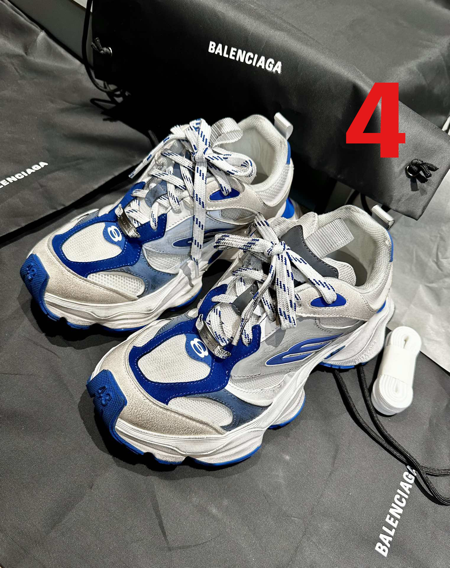 Balenciag* Cargo Sneaker Grey Black Yellow