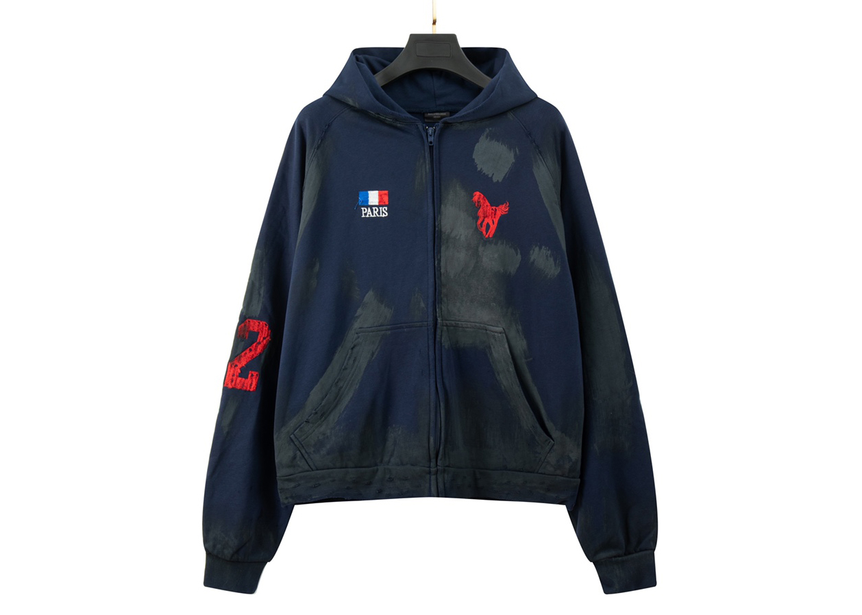 Balancig* Zip Up Hoodie ‘Dark Navy’