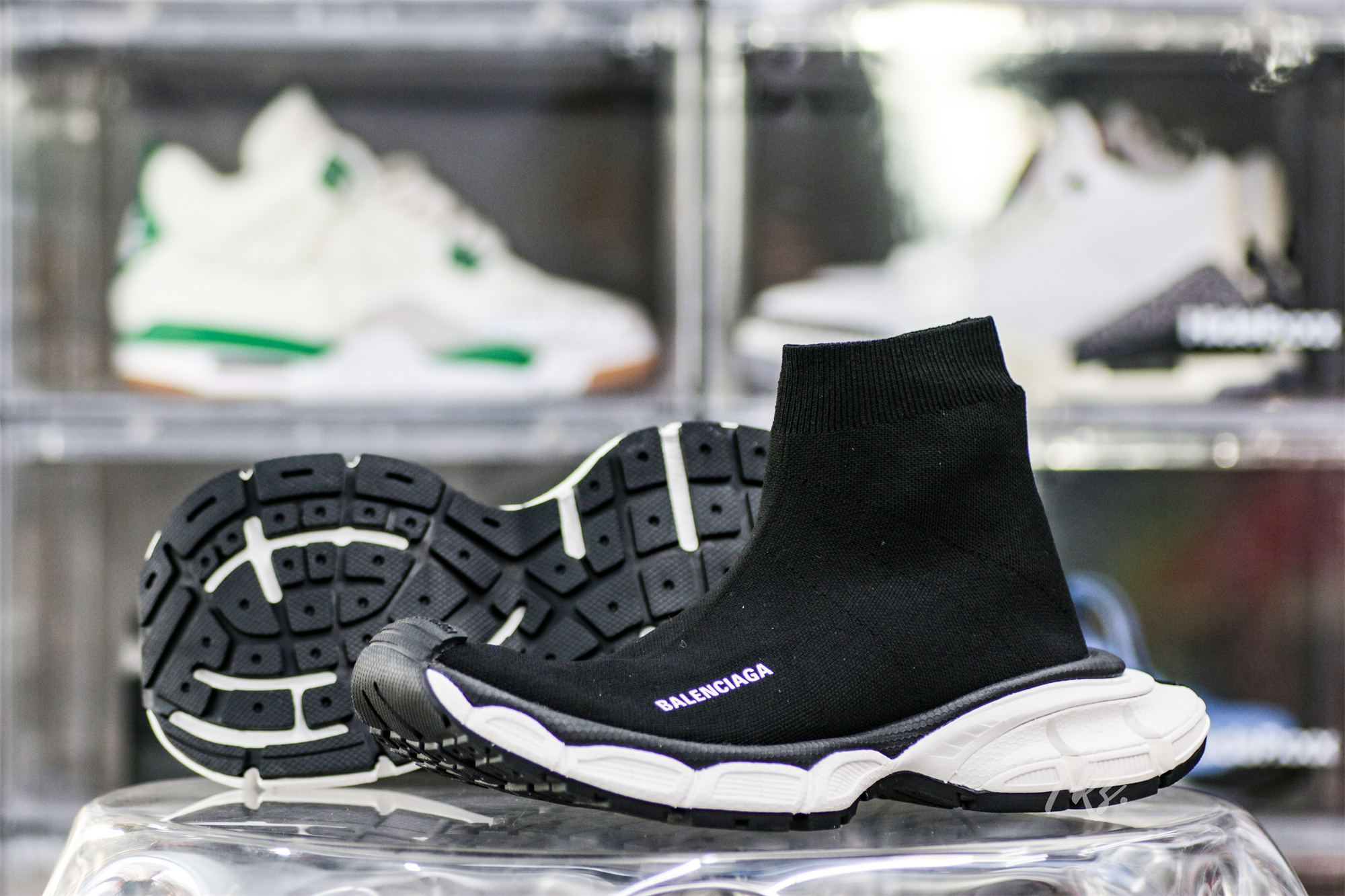 Balenciag* 3XL Sock Sneaker ‘Black White’