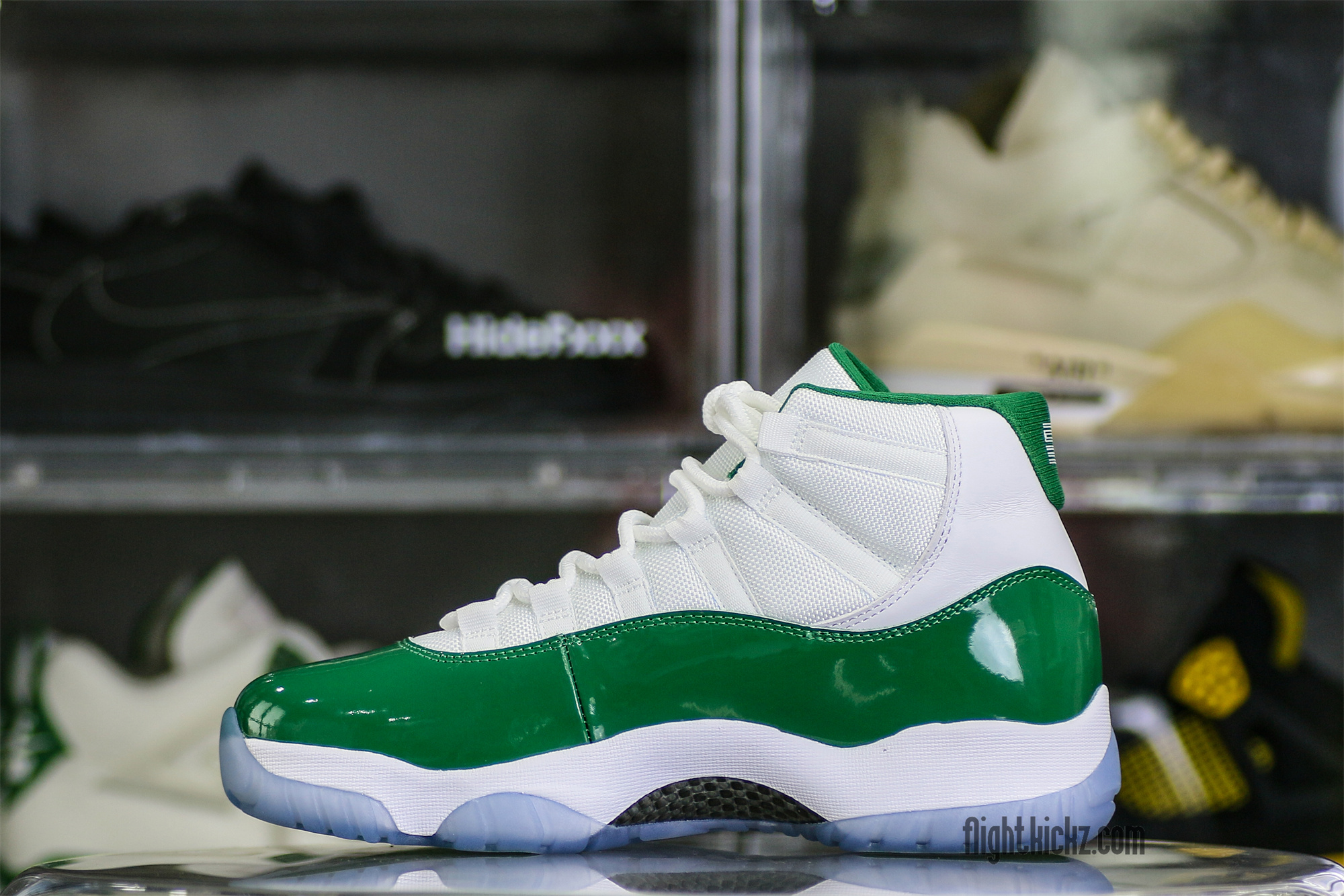 Air Jordan 11 Retro White And Green Oxidized