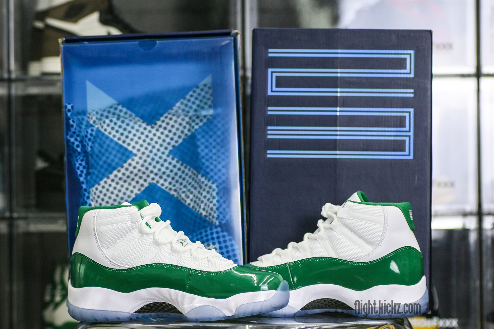 Air Jordan 11 Retro White And Green Oxidized