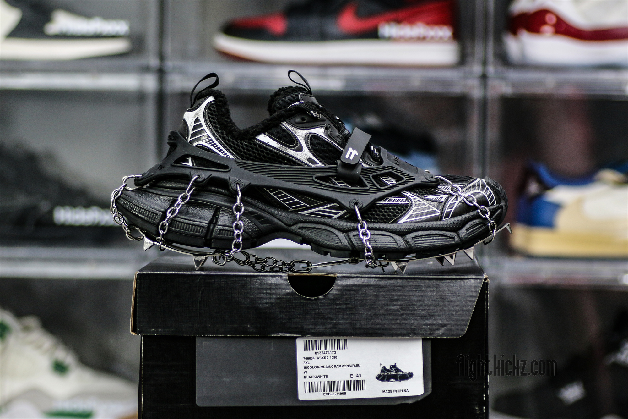 Balenciag* 3XL Ski Sneaker in Black ((Removable footwear chains) )