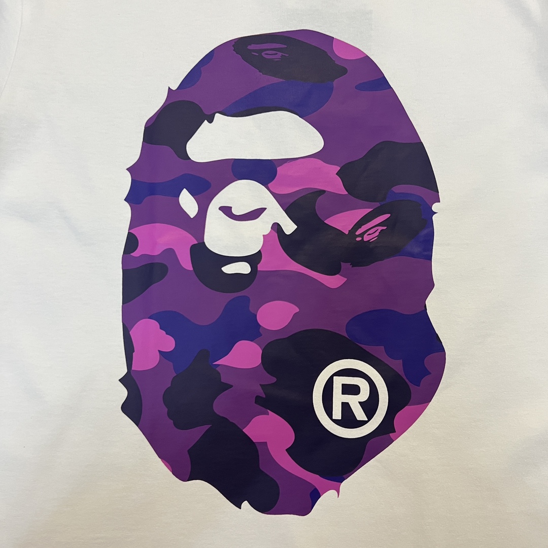 BAPE Purple Color Camo By Bathing Tee