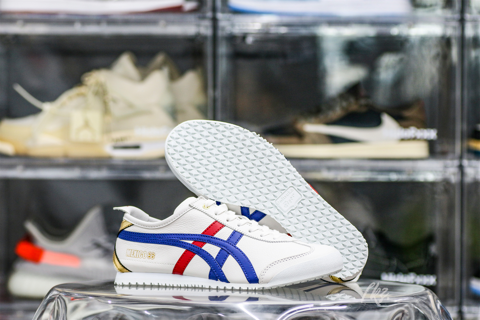 ASICS Mexico 66 White Blue Red Metallic Gold