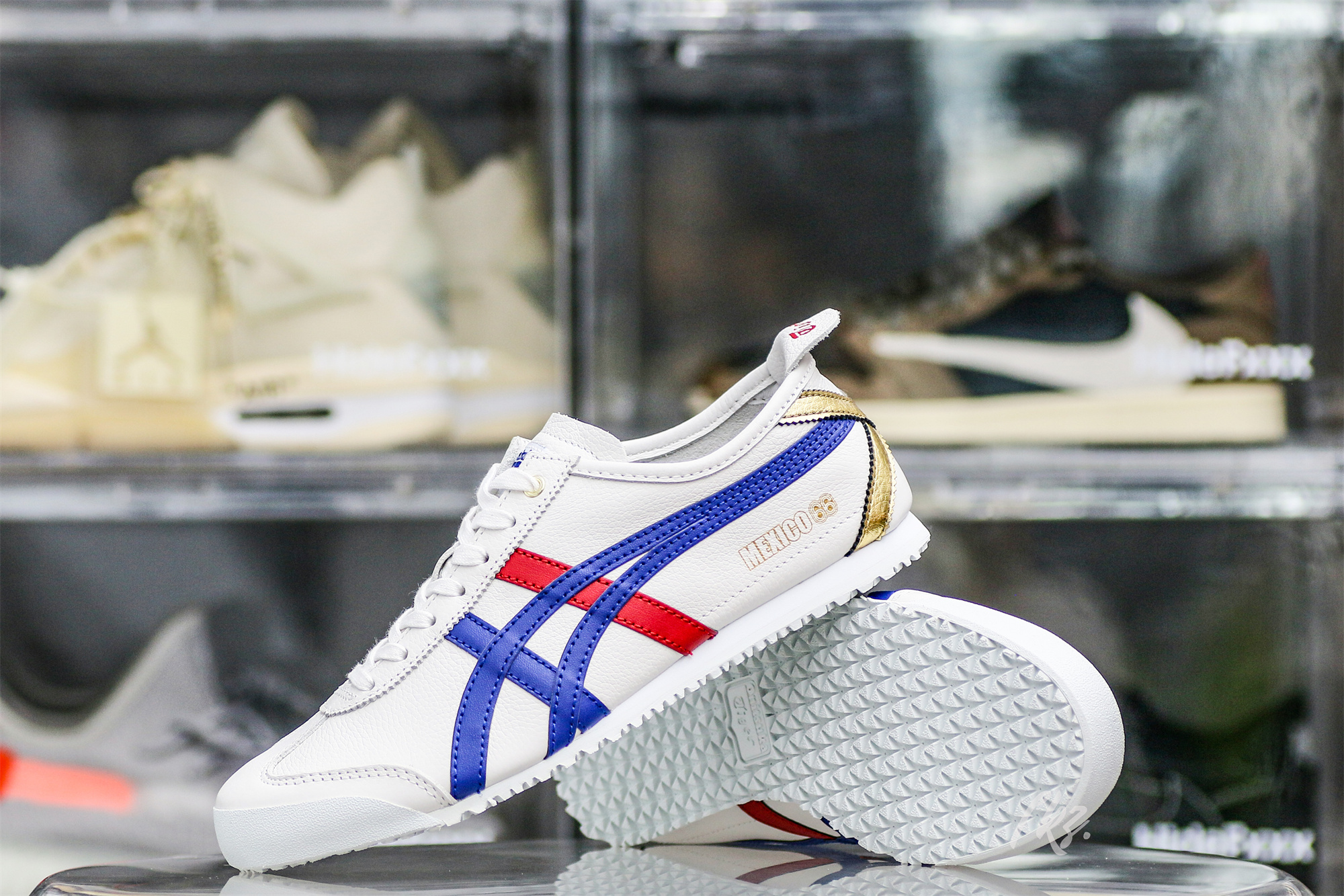 ASICS Mexico 66 White Blue Red Metallic Gold