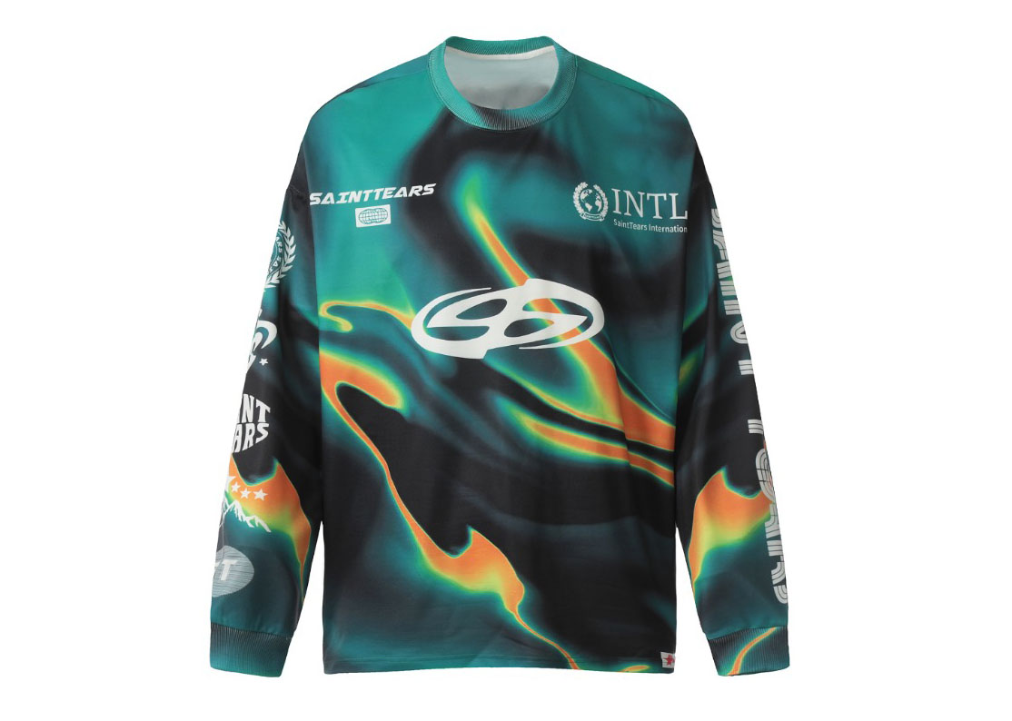 Saint Mich@el Tears Full Print Long Sleeve Vintage Autumn/Winter T-Shirt