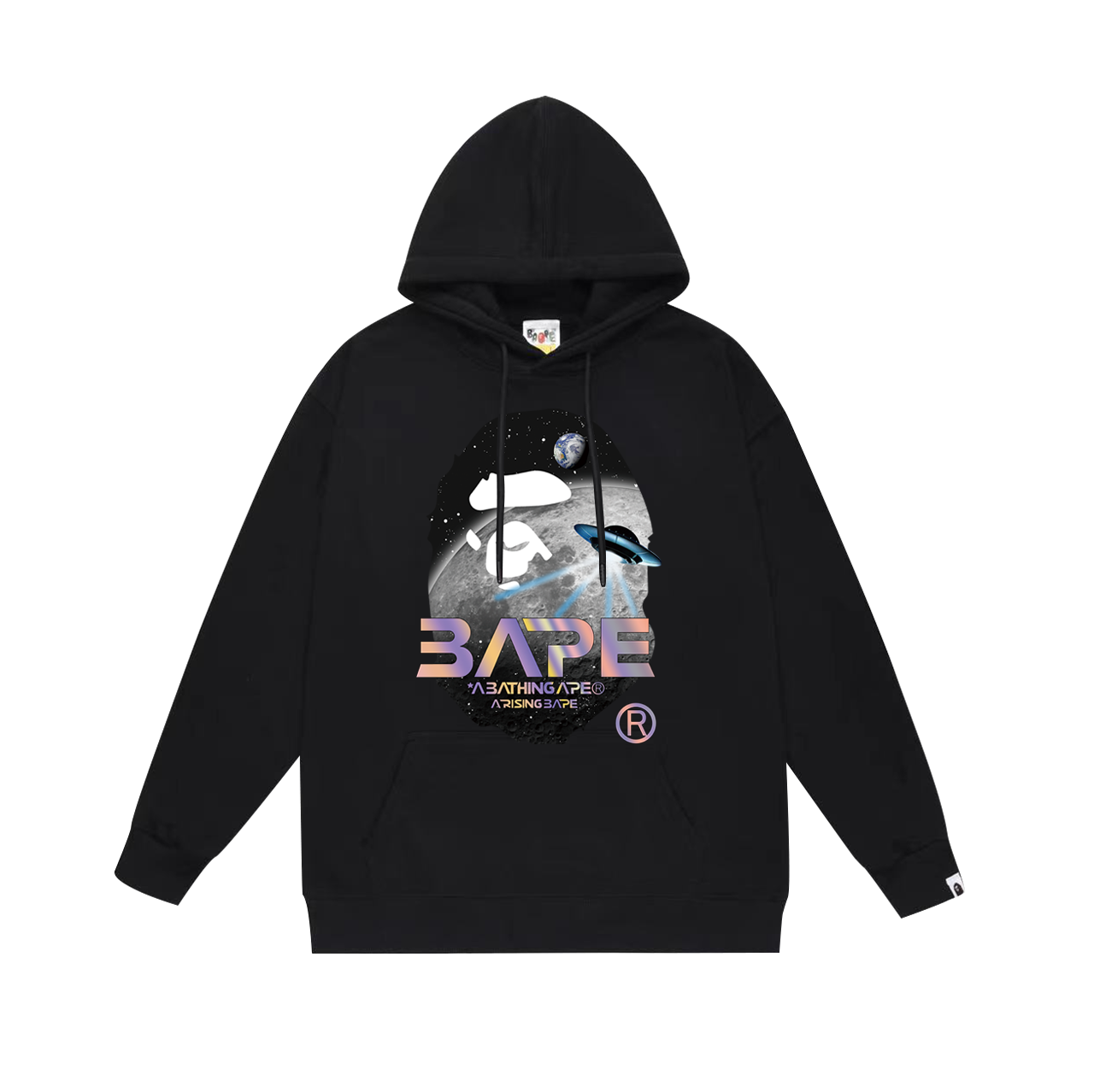 BAPE Mid-Autumn Moon and Autumn Scenery Ape Head UFO holographic logo hoodie