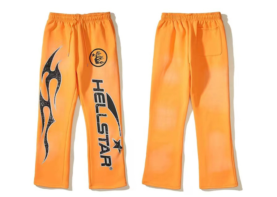Hell$tar Studios Fire Orange Hoodie pants