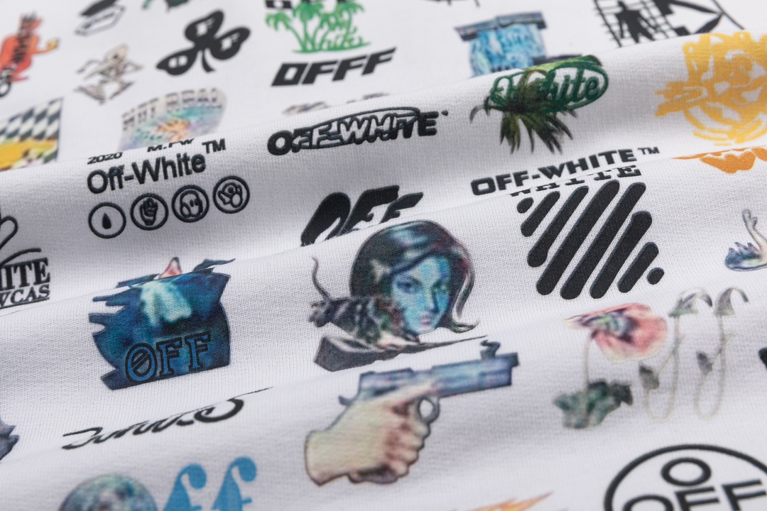 Off-White 24SS new multi-logo loose-fit hoodie